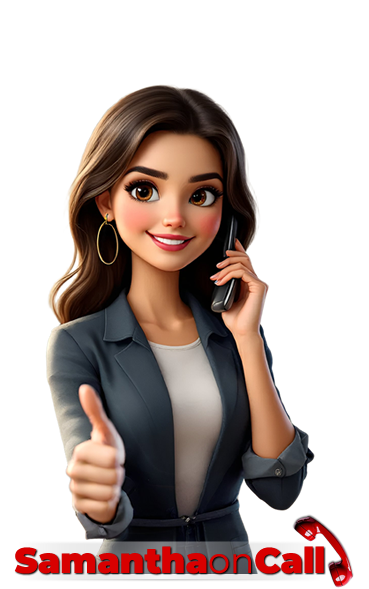 samantha on call 24-7 phone answering services logo and icon